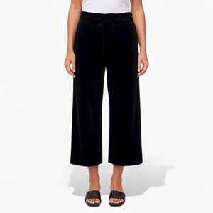 Cynthia Rowley Velvet Wide-Leg Cropped Pants M